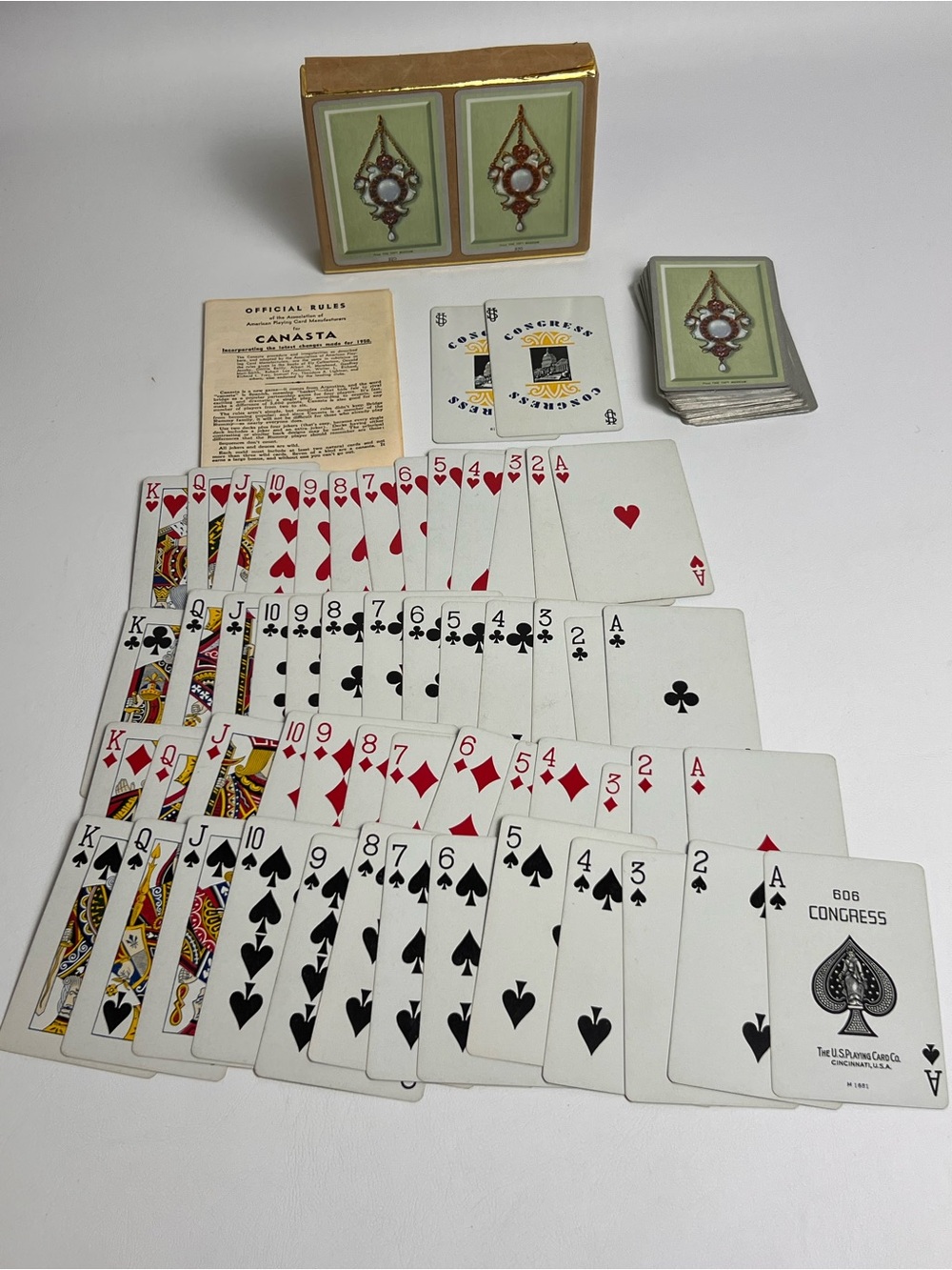 VTG Congress Dual Deck Playing Cards Pendant The Taft Museum Canasta Booklet